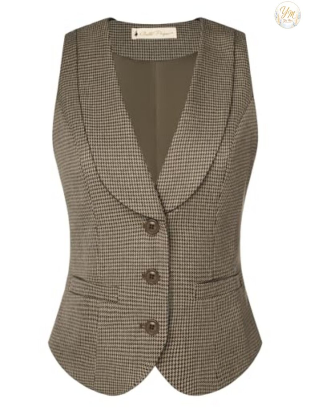 Belle Poque Women's Suit Vest Tops Dressy Lapel Collar Waistcoat